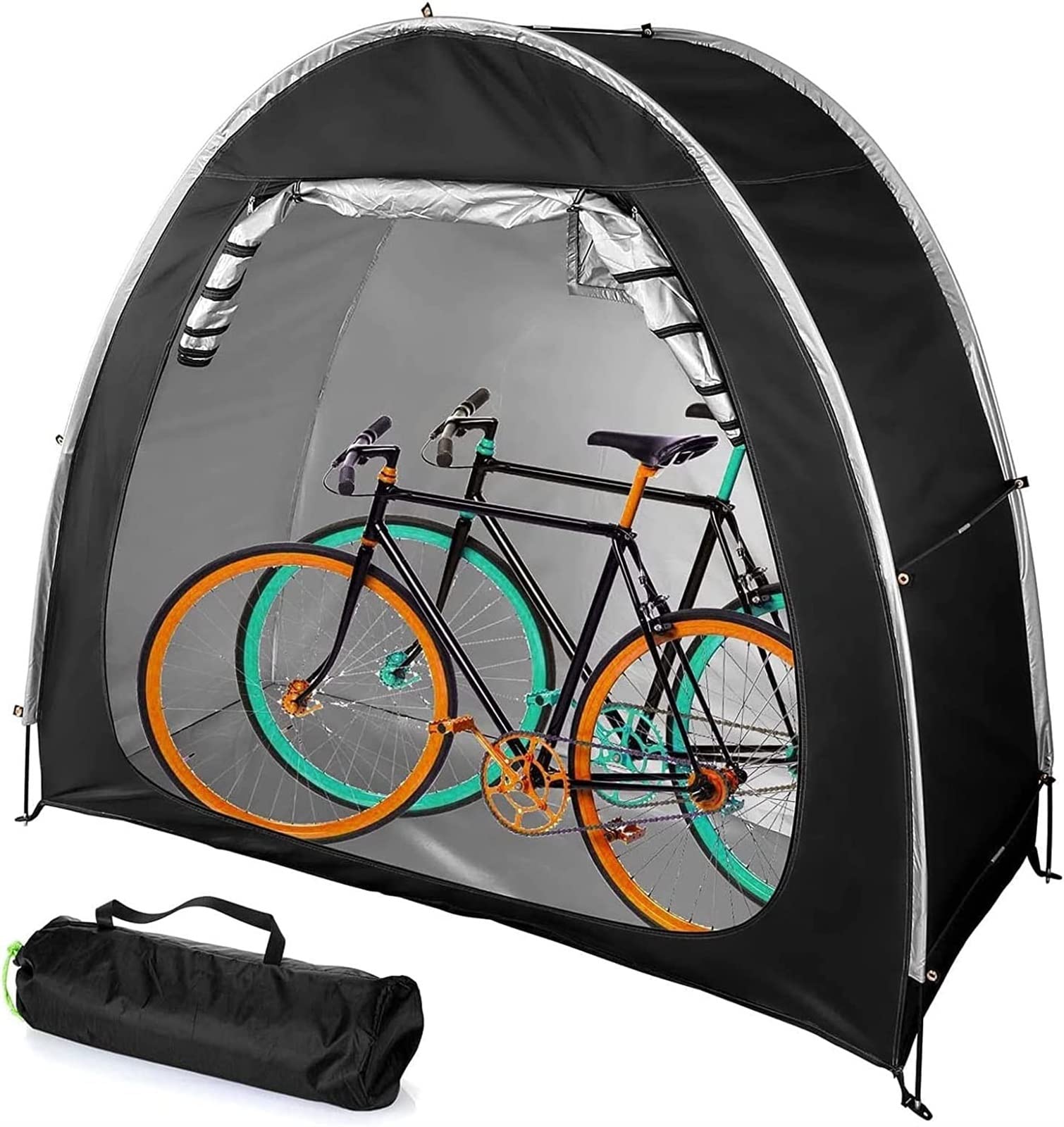 IRIS 自転車ガレージ 1〜2台用　カバー Amazon.co.jp: 自転車置き場 1-2台用 自転車テントカバー 狭い
